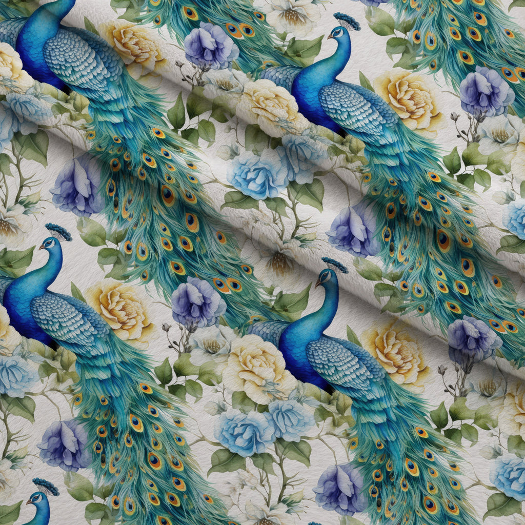 Regal Plumes Pattern 9 Minky Fabric — plush minky folded close-up preview (mv-minky-v1:lying)
