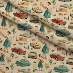 Retro Keepsakes Pattern 1 Minky Fabric — plush minky folded close-up preview (mv-minky-v1:lying)