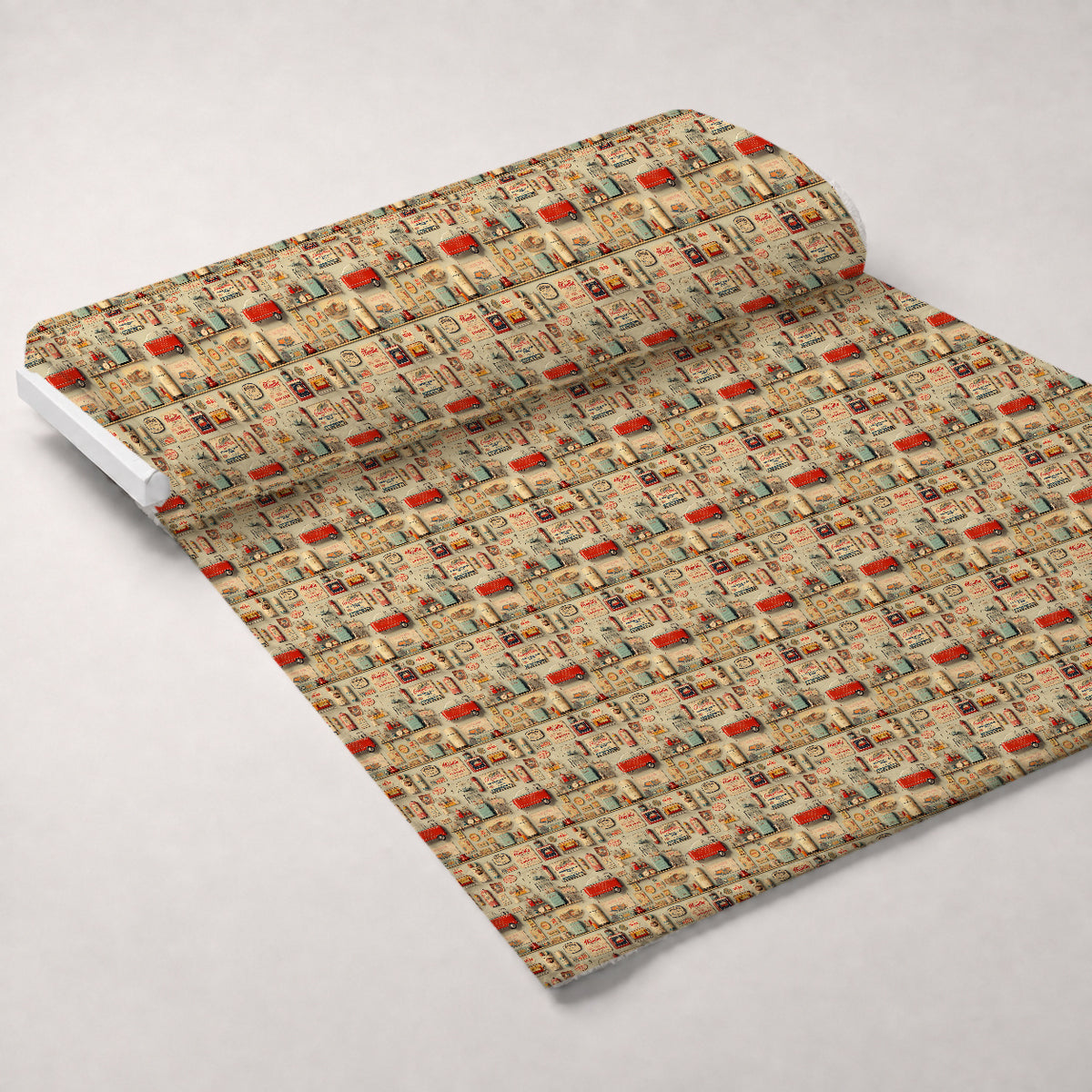 Retro Keepsakes Pattern 17 Minky Fabric — plush minky unrolled bolt preview (mv-minky-v1:bolt)