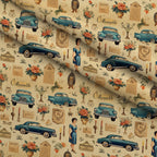 Retro Keepsakes Pattern 26 Minky Fabric — plush minky folded close-up preview (mv-minky-v1:lying)