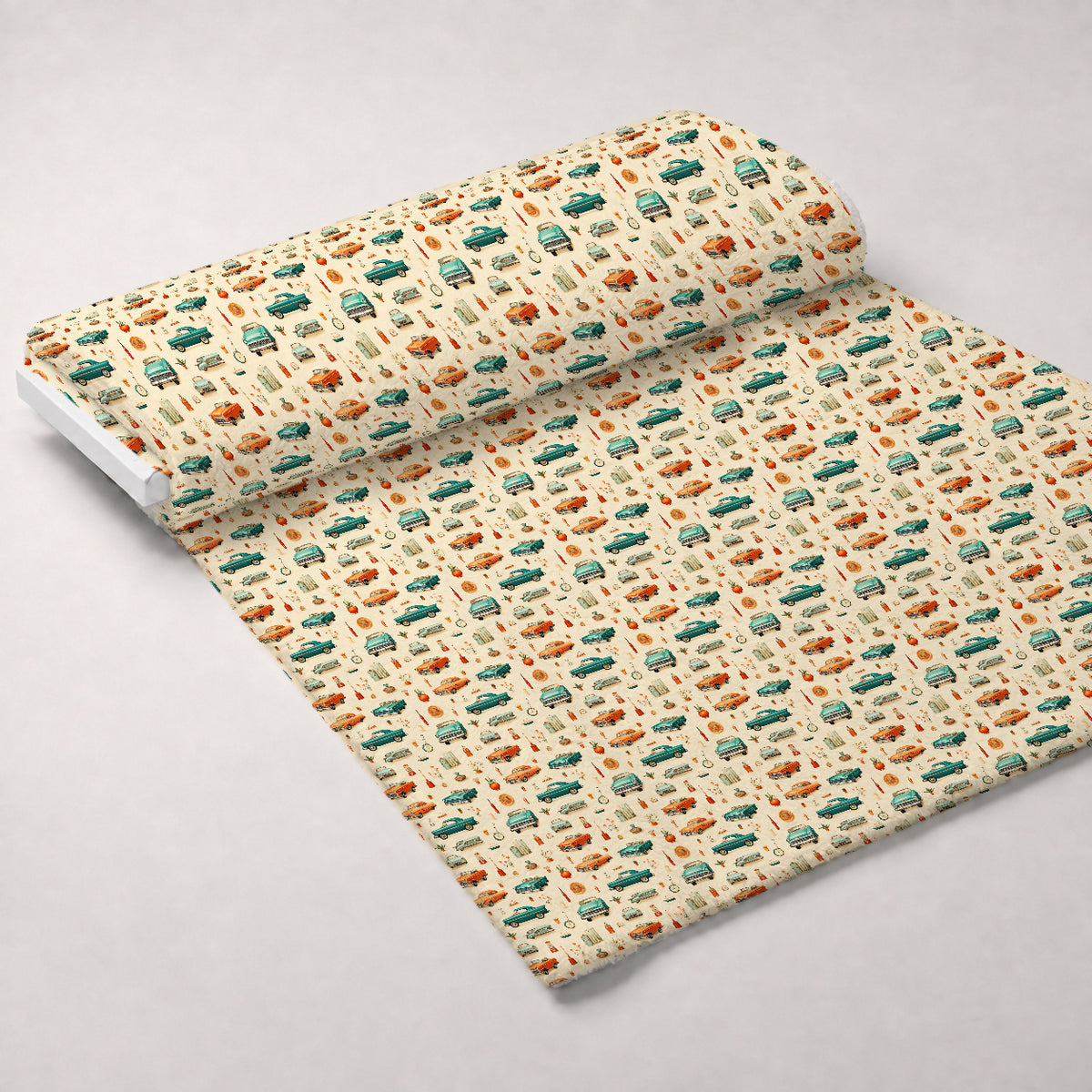 Retro Keepsakes Pattern 5 Minky Fabric — plush minky unrolled bolt preview (mv-minky-v1:bolt)