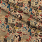 Retro Keepsakes Pattern 6 Minky Fabric — plush minky folded close-up preview (mv-minky-v1:lying)