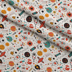 Retro Lab Pattern 1 Minky Fabric — plush minky folded close-up preview (mv-minky-v1:lying)