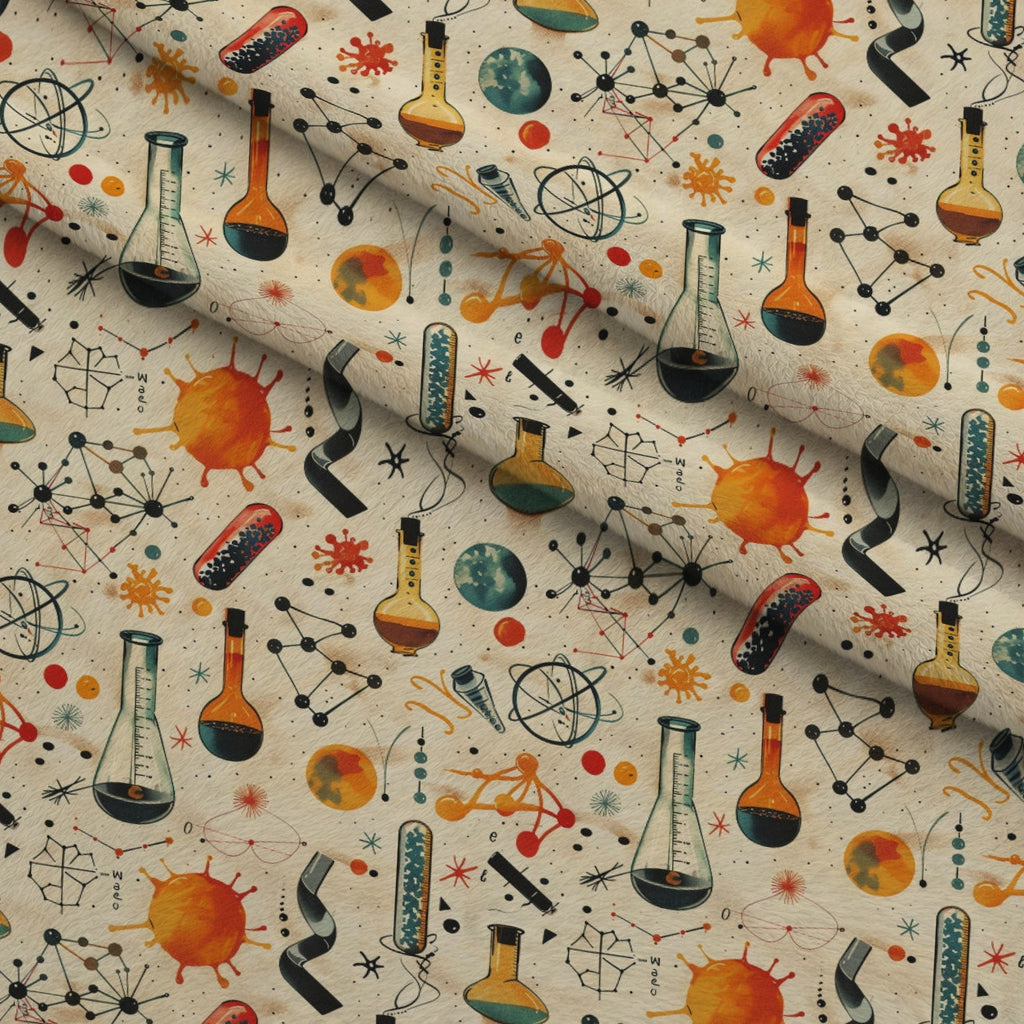 Retro Lab Pattern 13 Minky Fabric — plush minky folded close-up preview (mv-minky-v1:lying)
