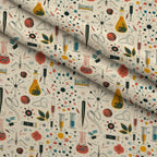 Retro Lab Pattern 15 Minky Fabric — plush minky folded close-up preview (mv-minky-v1:lying)