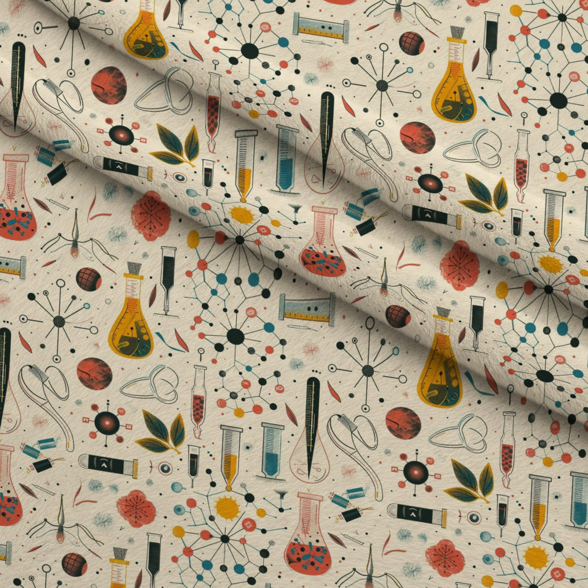 Retro Lab Pattern 15 Minky Fabric — plush minky folded close-up preview (mv-minky-v1:lying)
