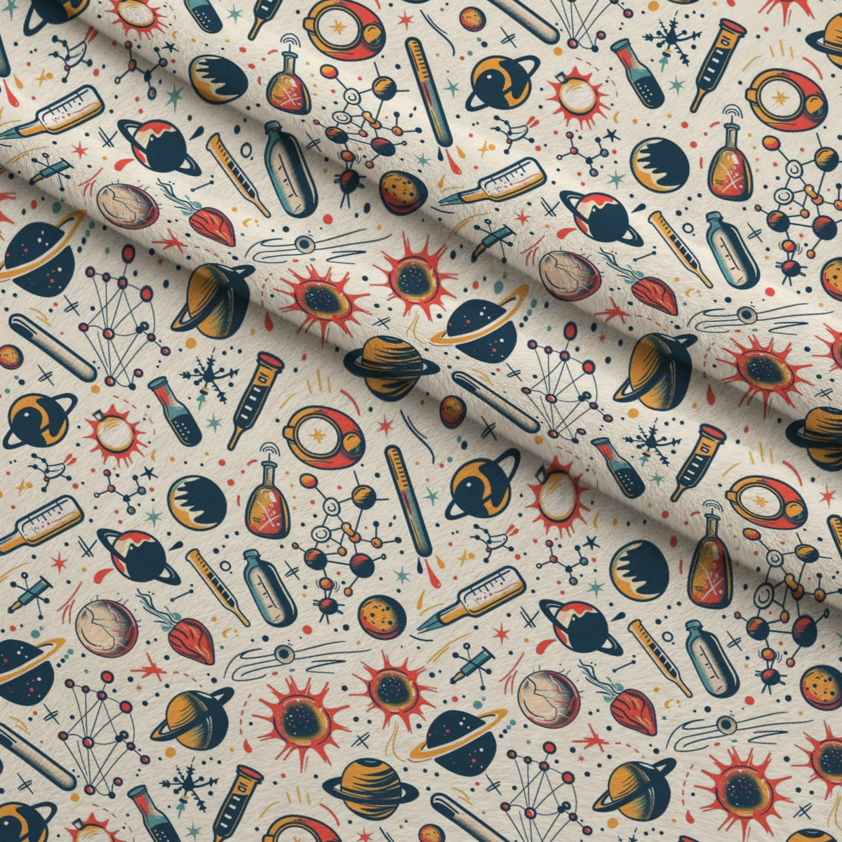 Retro Lab Pattern 3 Minky Fabric — plush minky folded close-up preview (mv-minky-v1:lying)