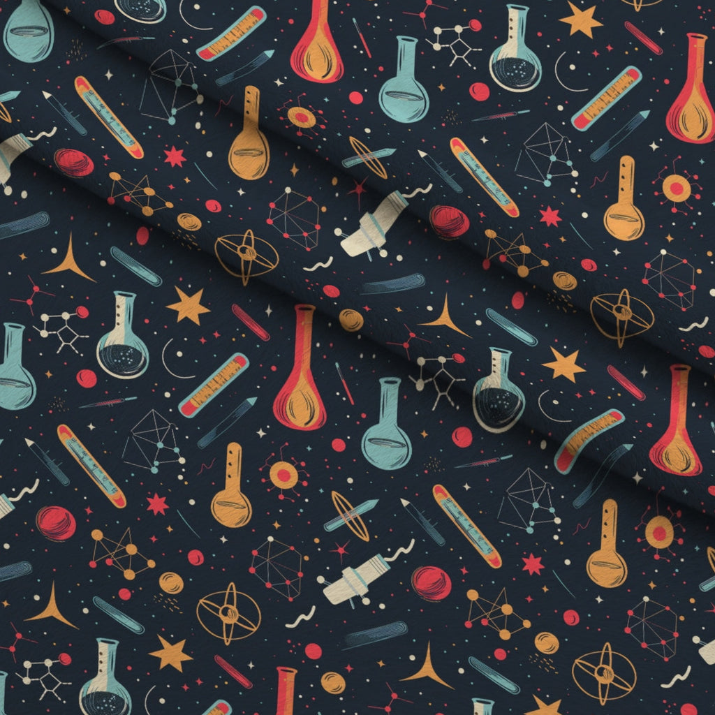 Retro Lab Pattern 4 Minky Fabric — plush minky folded close-up preview (mv-minky-v1:lying)