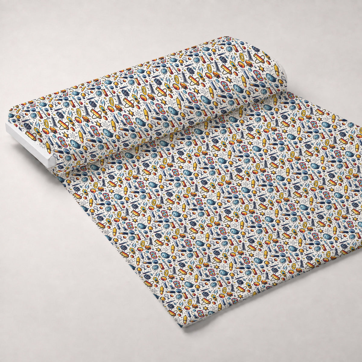 Retro Lab Pattern 5 Minky Fabric — plush minky unrolled bolt preview (mv-minky-v1:bolt)