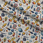 Retro Lab Pattern 5 Minky Fabric — plush minky folded close-up preview (mv-minky-v1:lying)