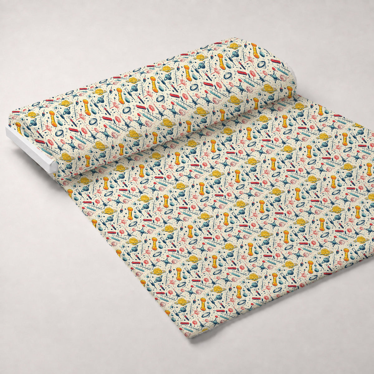 Retro Lab Pattern 7 Minky Fabric — plush minky unrolled bolt preview (mv-minky-v1:bolt)
