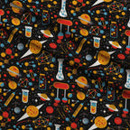 Retro Lab Pattern 8 Minky Fabric — plush minky folded close-up preview (mv-minky-v1:lying)