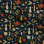 Retro Lab Pattern 9 Minky Fabric — plush minky folded close-up preview (mv-minky-v1:lying)