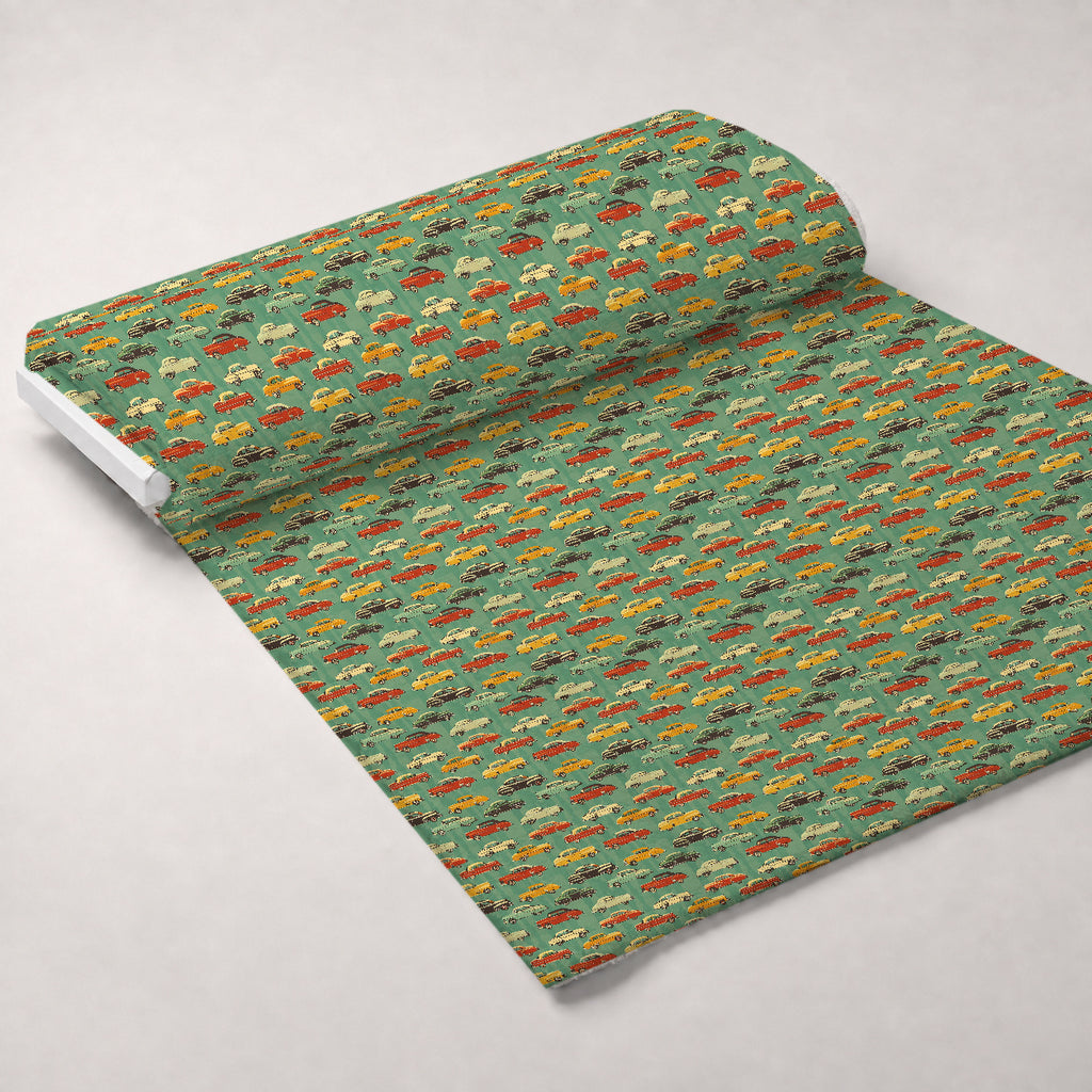Retro Rides Pattern 1 Minky Fabric — plush minky unrolled bolt preview (mv-minky-v1:bolt)