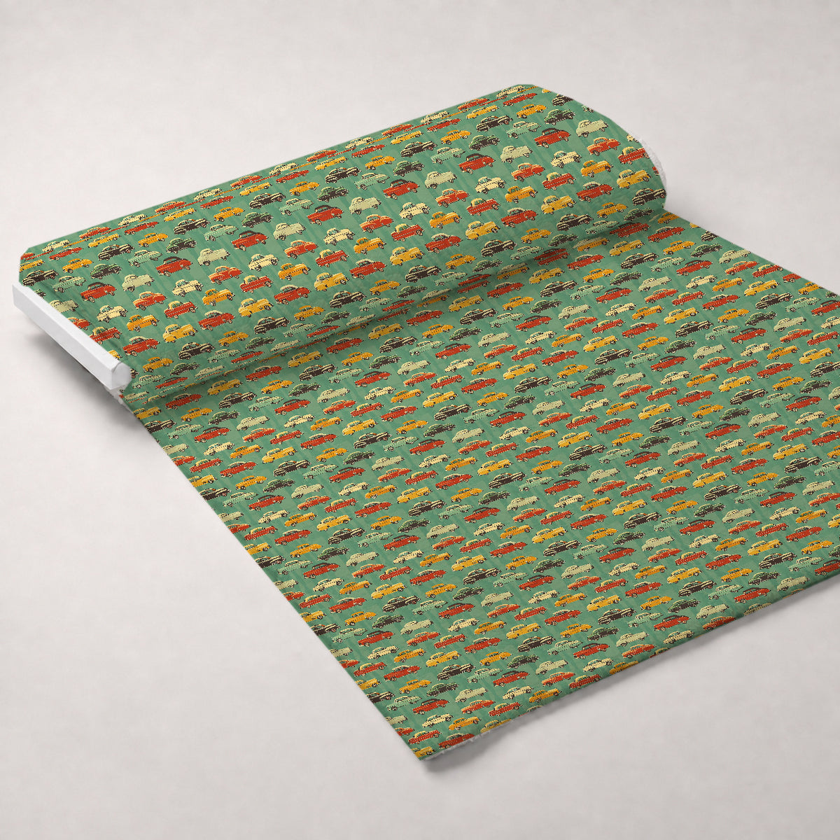 Retro Rides Pattern 1 Minky Fabric — plush minky unrolled bolt preview (mv-minky-v1:bolt)
