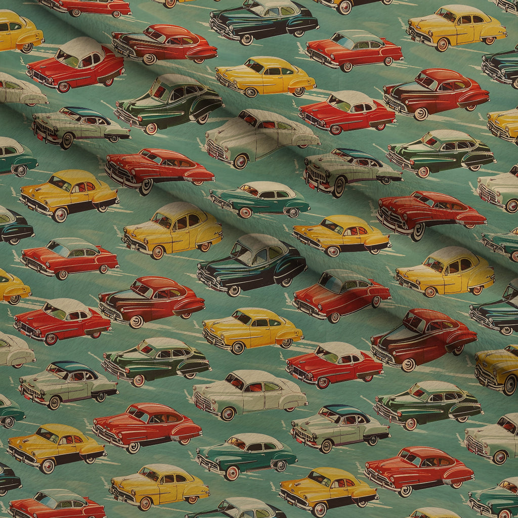 Retro Rides Pattern 3 Minky Fabric — plush minky folded close-up preview (mv-minky-v1:lying)