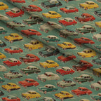 Retro Rides Pattern 3 Minky Fabric — plush minky folded close-up preview (mv-minky-v1:lying)