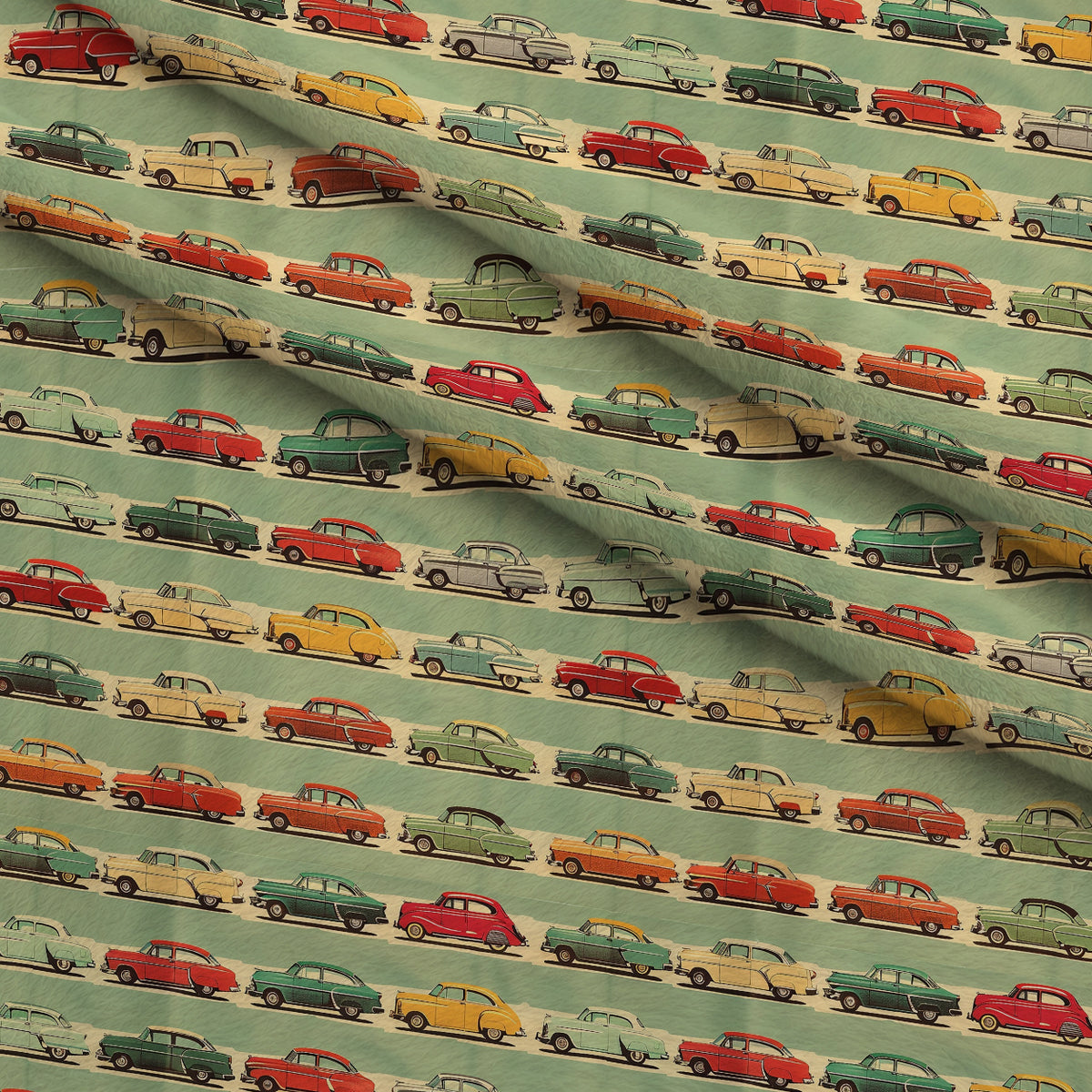 Retro Rides Pattern 4 Minky Fabric — plush minky folded close-up preview (mv-minky-v1:lying)