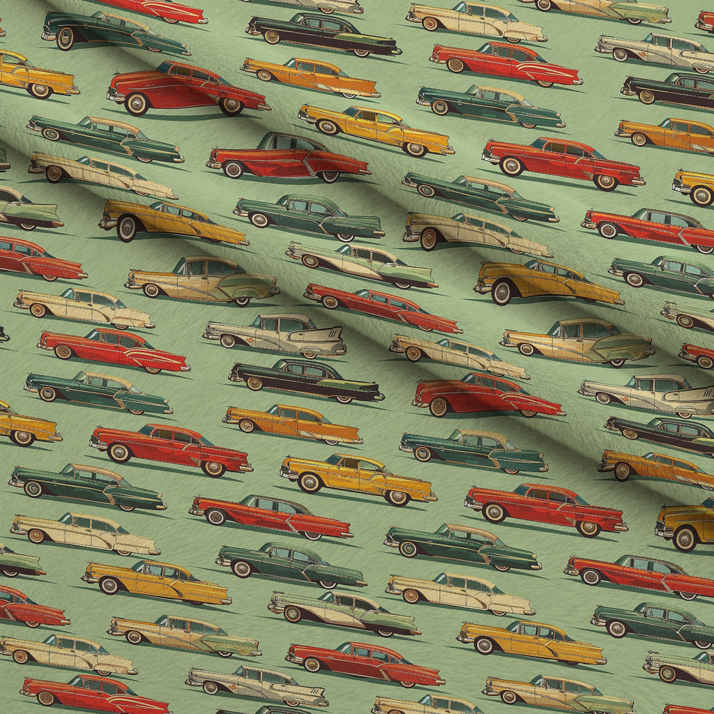 Retro Rides Pattern 5 Minky Fabric — plush minky folded close-up preview (mv-minky-v1:lying)