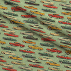 Retro Rides Pattern 5 Minky Fabric — plush minky folded close-up preview (mv-minky-v1:lying)
