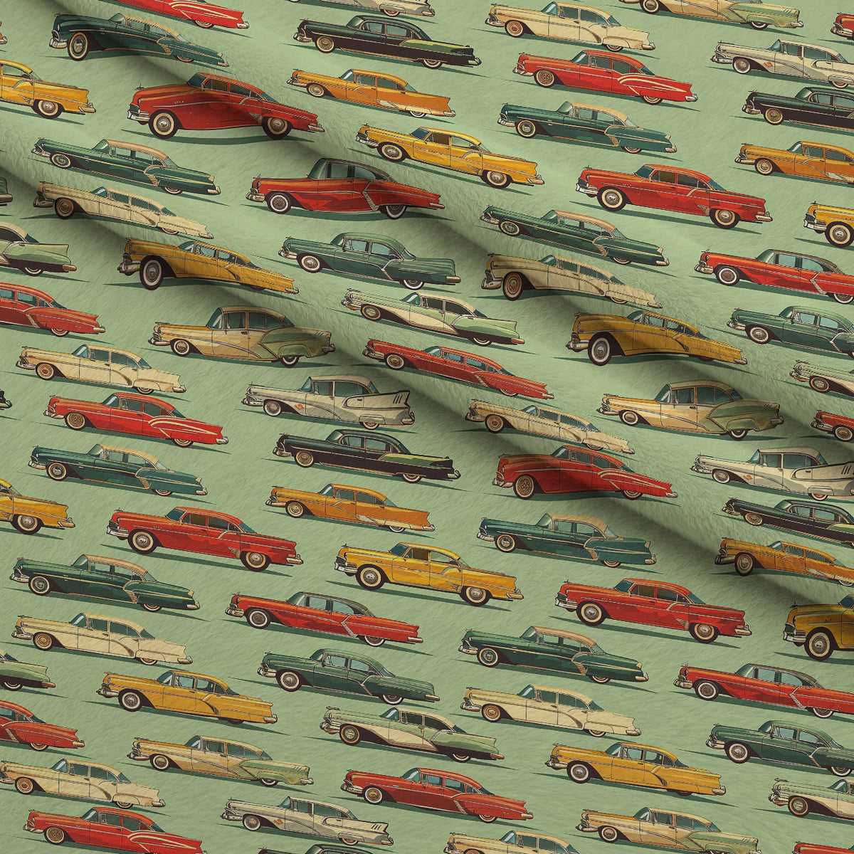 Retro Rides Pattern 5 Minky Fabric — plush minky folded close-up preview (mv-minky-v1:lying)