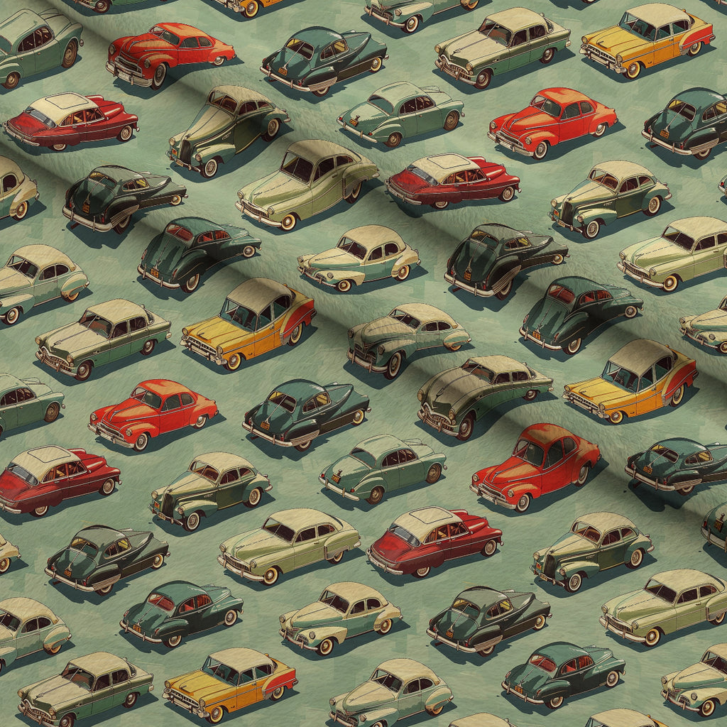 Retro Rides Pattern 7 Minky Fabric — plush minky folded close-up preview (mv-minky-v1:lying)