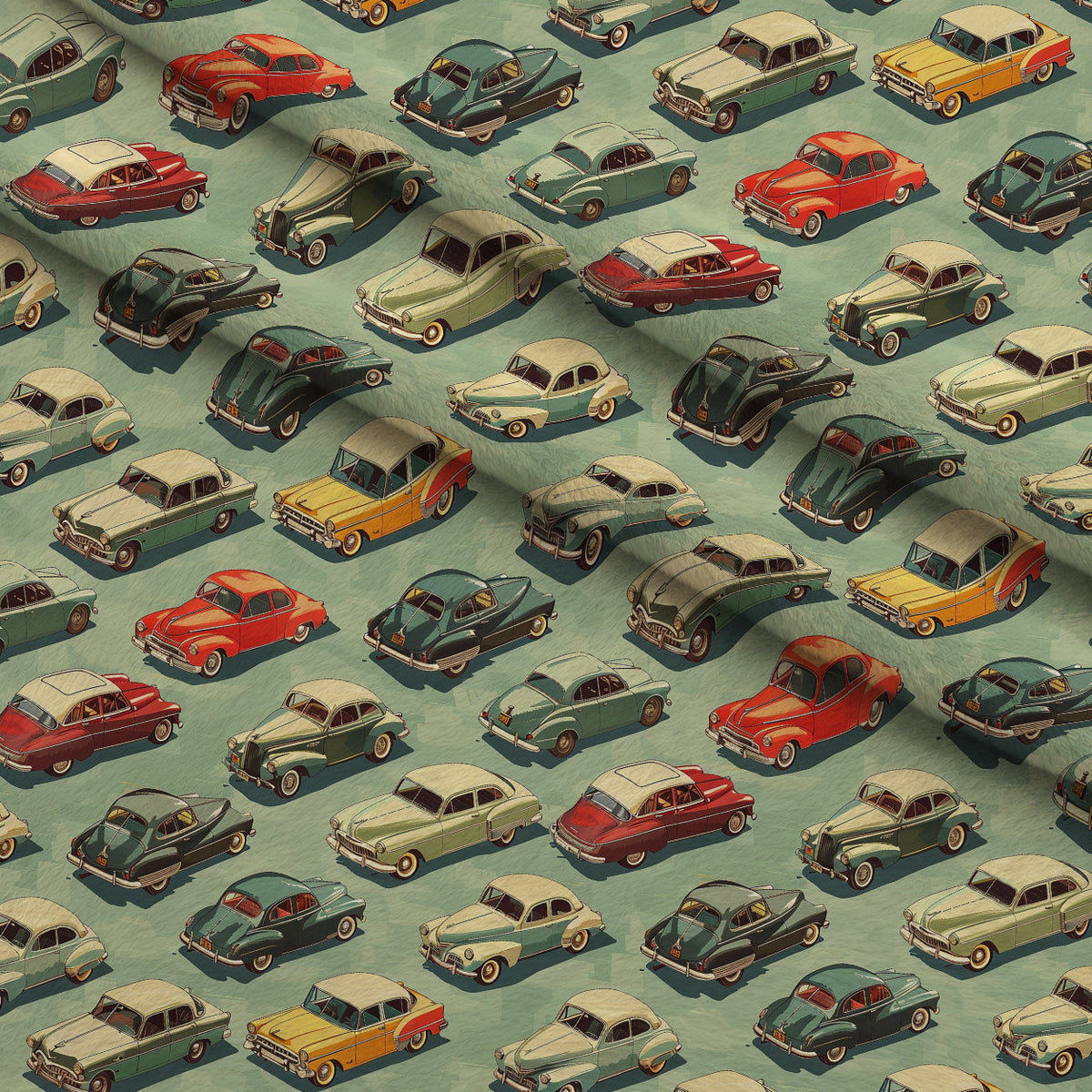 Retro Rides Pattern 7 Minky Fabric — plush minky folded close-up preview (mv-minky-v1:lying)