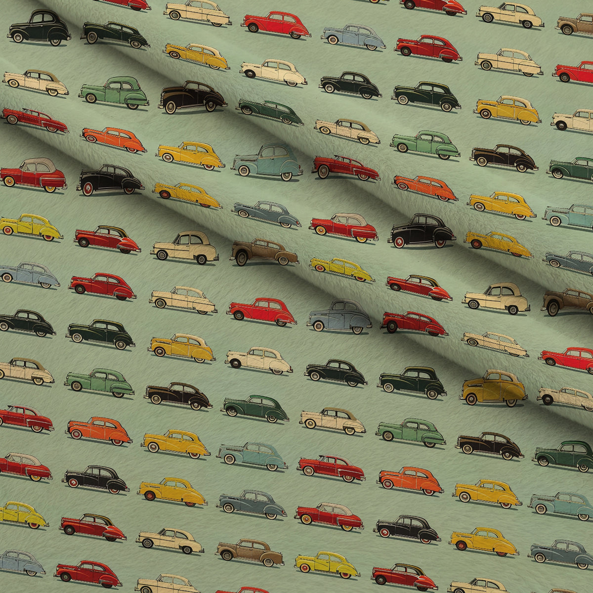 Retro Rides Pattern 8 Minky Fabric — plush minky folded close-up preview (mv-minky-v1:lying)