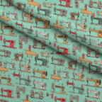 Retro Stitchery Pattern 1 Minky Fabric — plush minky folded close-up preview (mv-minky-v1:lying)