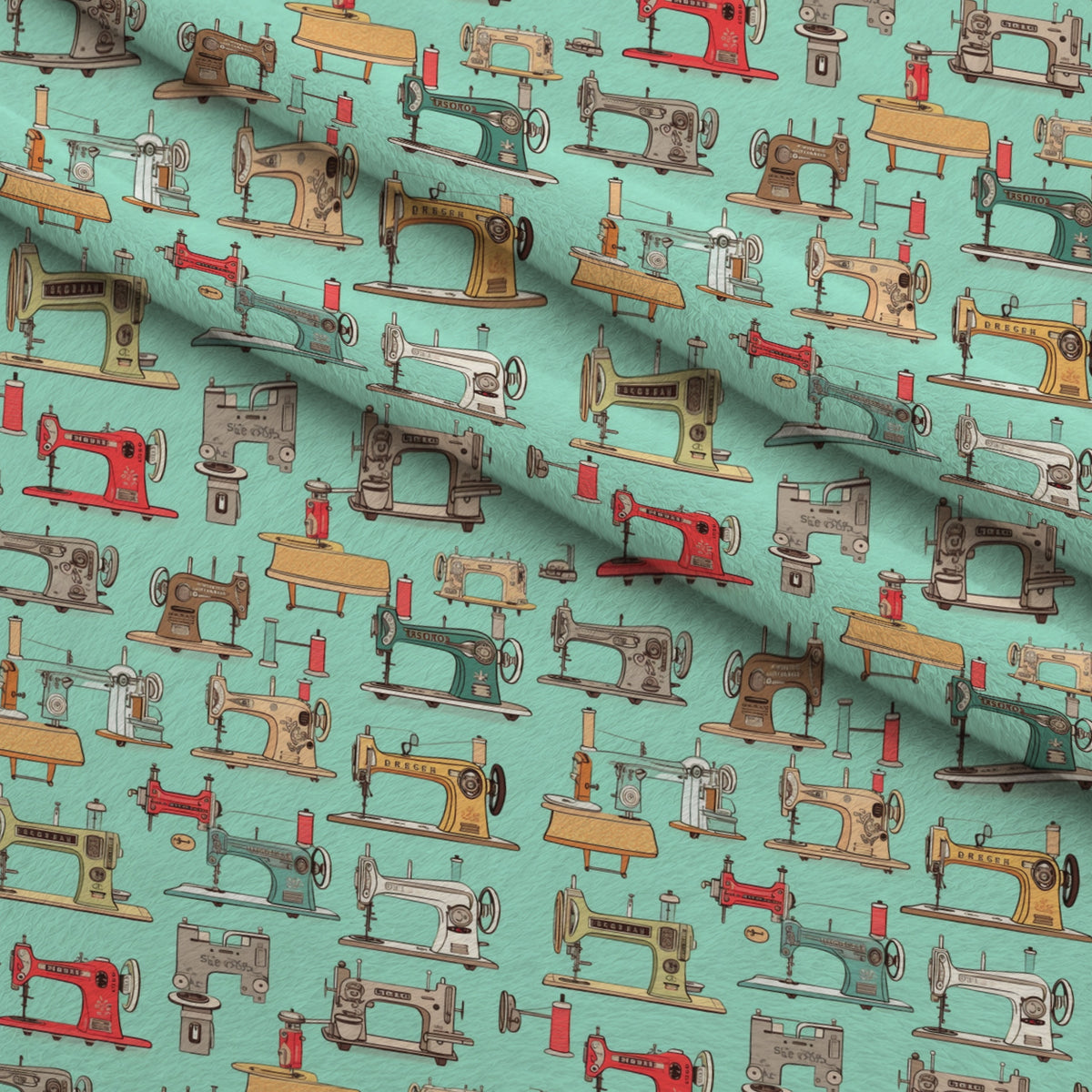 Retro Stitchery Pattern 1 Minky Fabric — plush minky folded close-up preview (mv-minky-v1:lying)