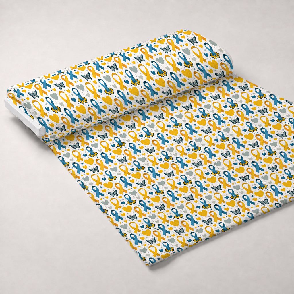Ribbons of Hope Pattern 1 Minky Fabric — plush minky unrolled bolt preview (mv-minky-v1:bolt)