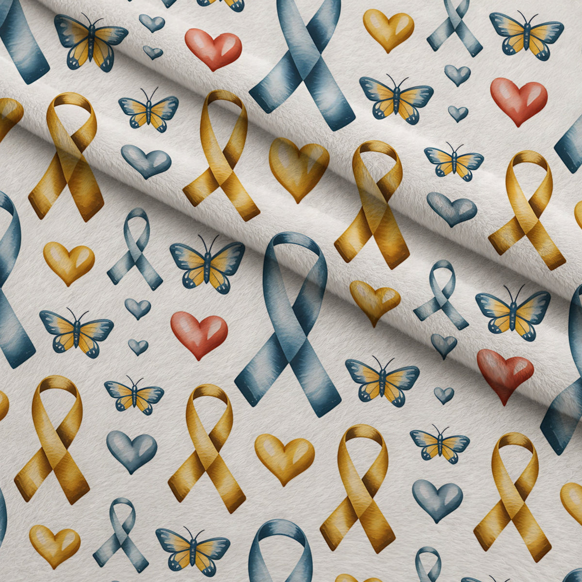 Ribbons of Hope Pattern 14 Minky Fabric — plush minky folded close-up preview (mv-minky-v1:lying)