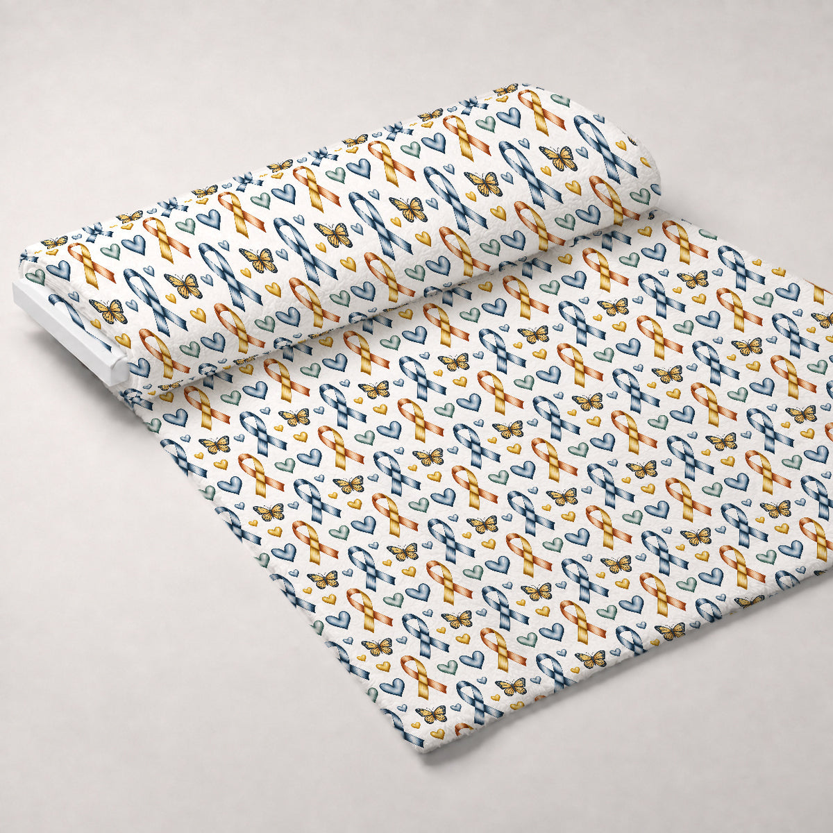 Ribbons of Hope Pattern 15 Minky Fabric — plush minky unrolled bolt preview (mv-minky-v1:bolt)