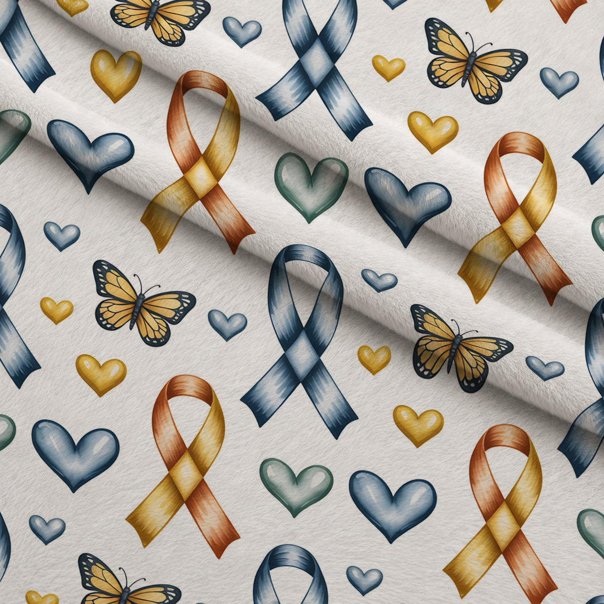 Ribbons of Hope Pattern 15 Minky Fabric — plush minky folded close-up preview (mv-minky-v1:lying)
