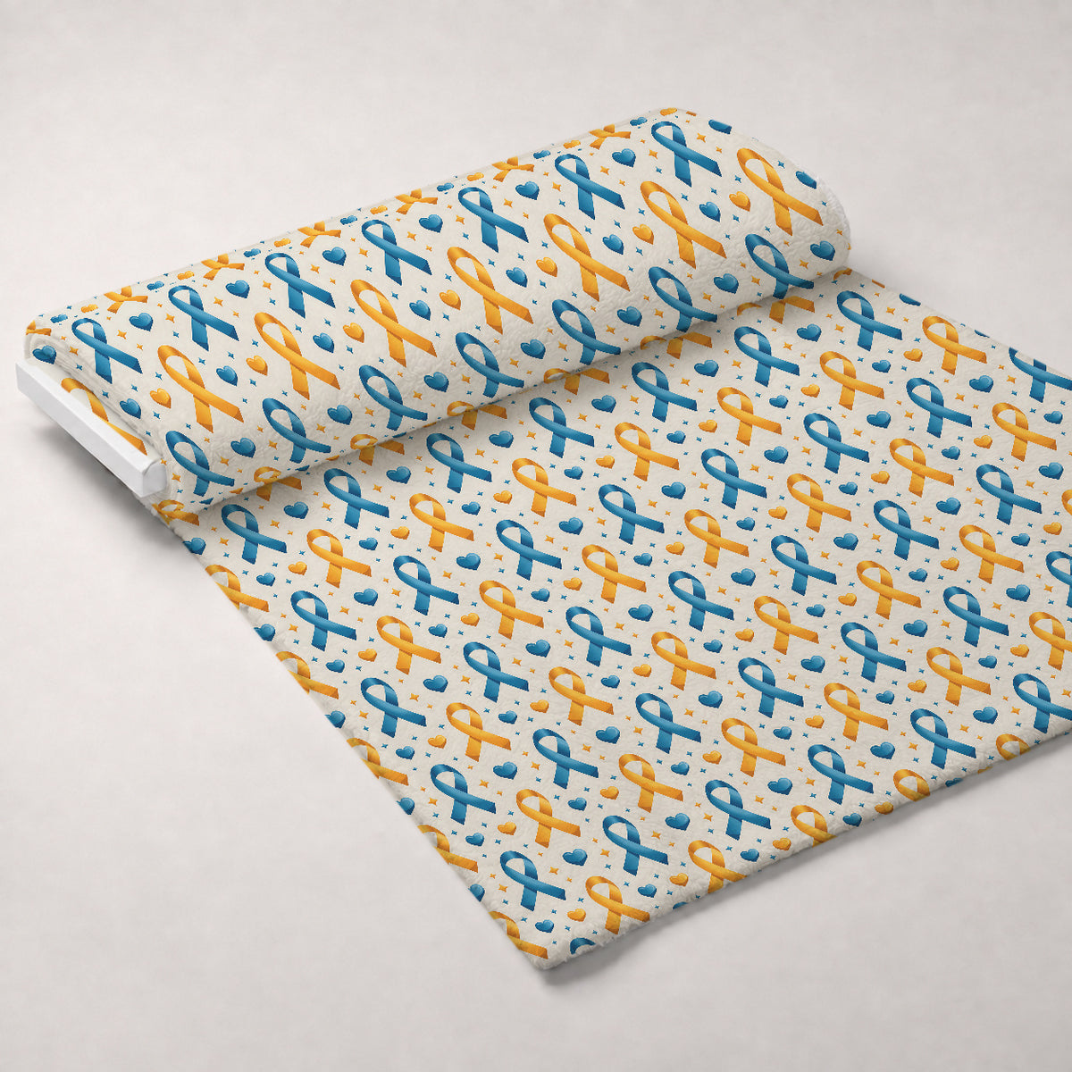 Ribbons of Hope Pattern 16 Minky Fabric — plush minky unrolled bolt preview (mv-minky-v1:bolt)