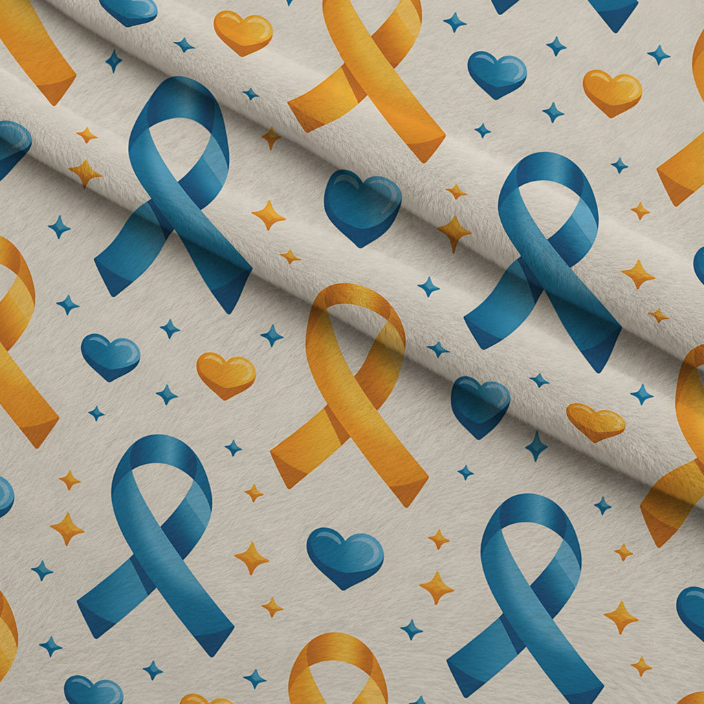 Ribbons of Hope Pattern 16 Minky Fabric — plush minky folded close-up preview (mv-minky-v1:lying)
