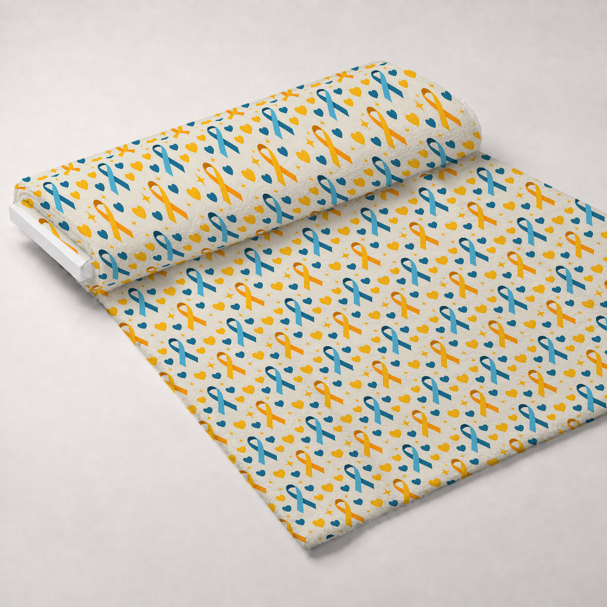 Ribbons of Hope Pattern 17 Minky Fabric — plush minky unrolled bolt preview (mv-minky-v1:bolt)