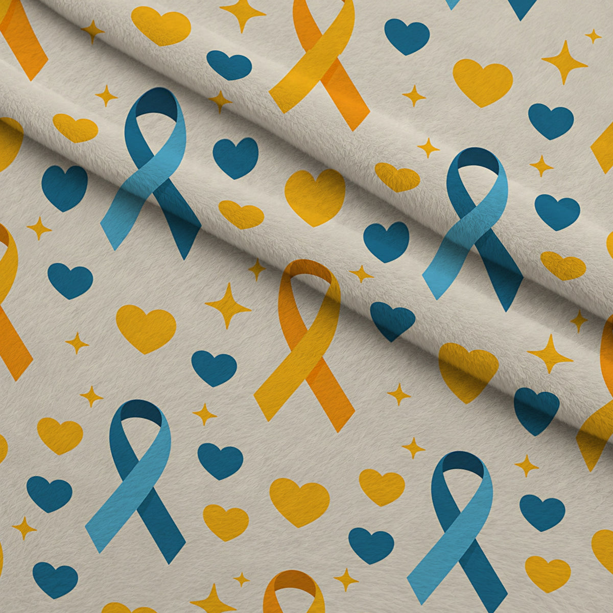Ribbons of Hope Pattern 17 Minky Fabric — plush minky folded close-up preview (mv-minky-v1:lying)