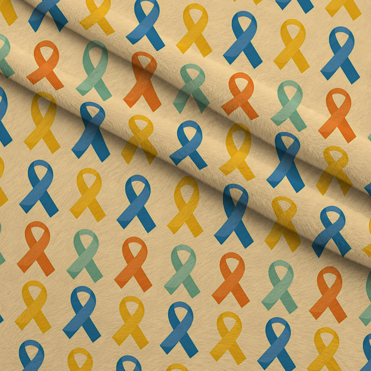Ribbons of Hope Pattern 19 Minky Fabric — plush minky folded close-up preview (mv-minky-v1:lying)