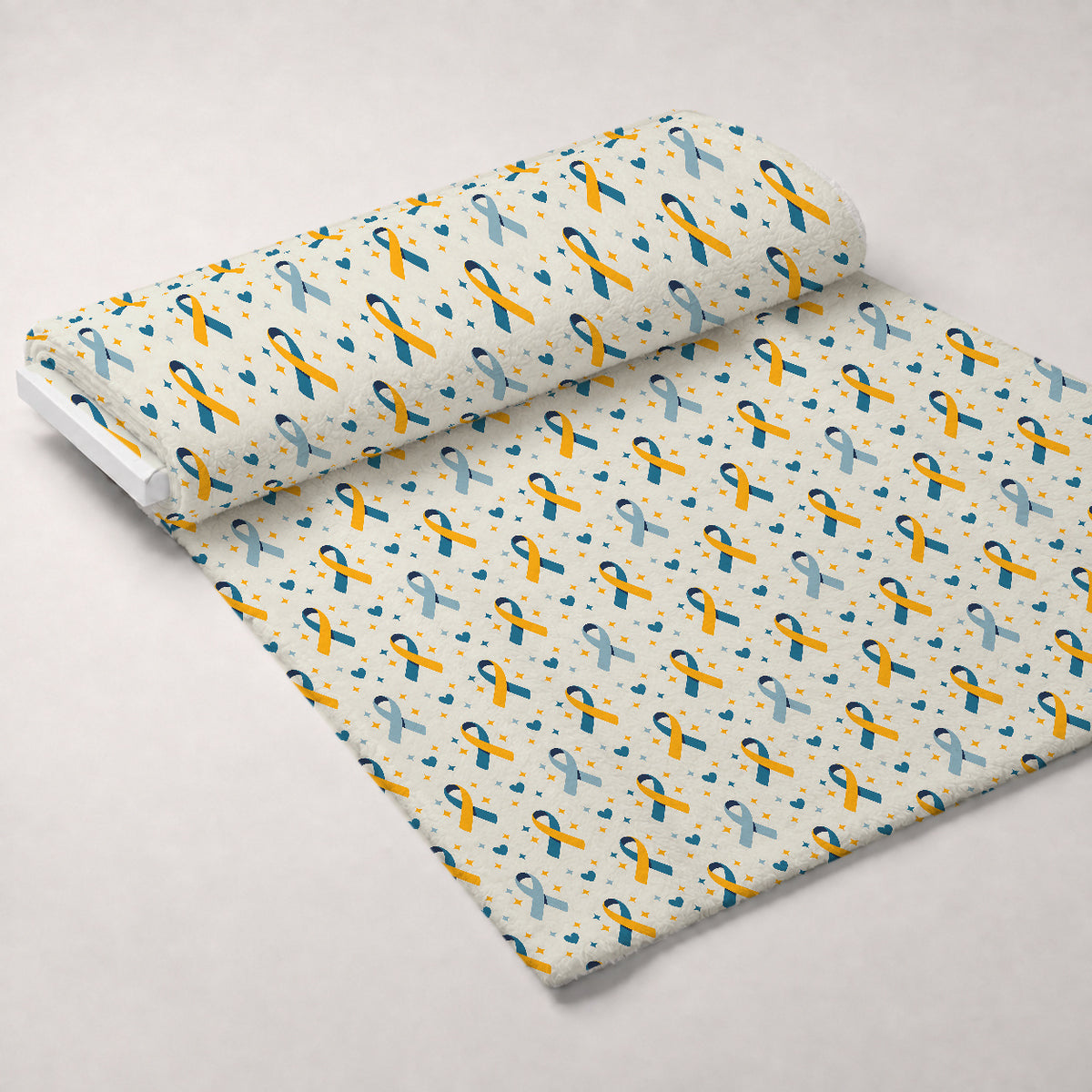 Ribbons of Hope Pattern 2 Minky Fabric — plush minky unrolled bolt preview (mv-minky-v1:bolt)