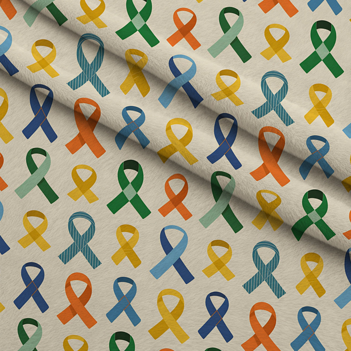 Ribbons of Hope Pattern 20 Minky Fabric — plush minky folded close-up preview (mv-minky-v1:lying)