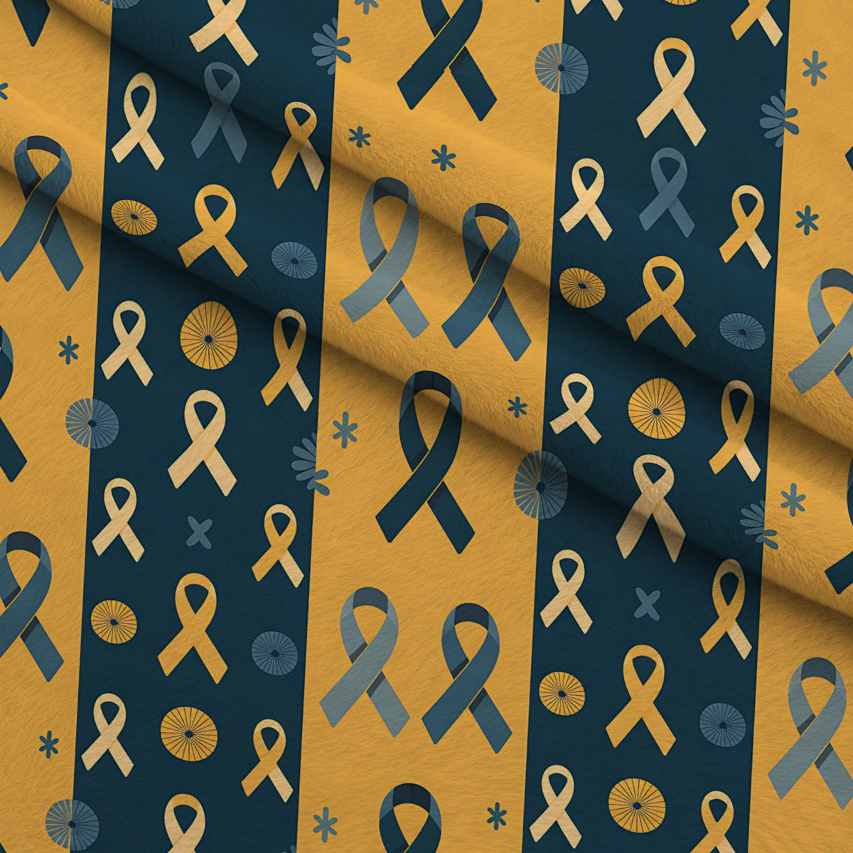 Ribbons of Hope Pattern 21 Minky Fabric — plush minky folded close-up preview (mv-minky-v1:lying)