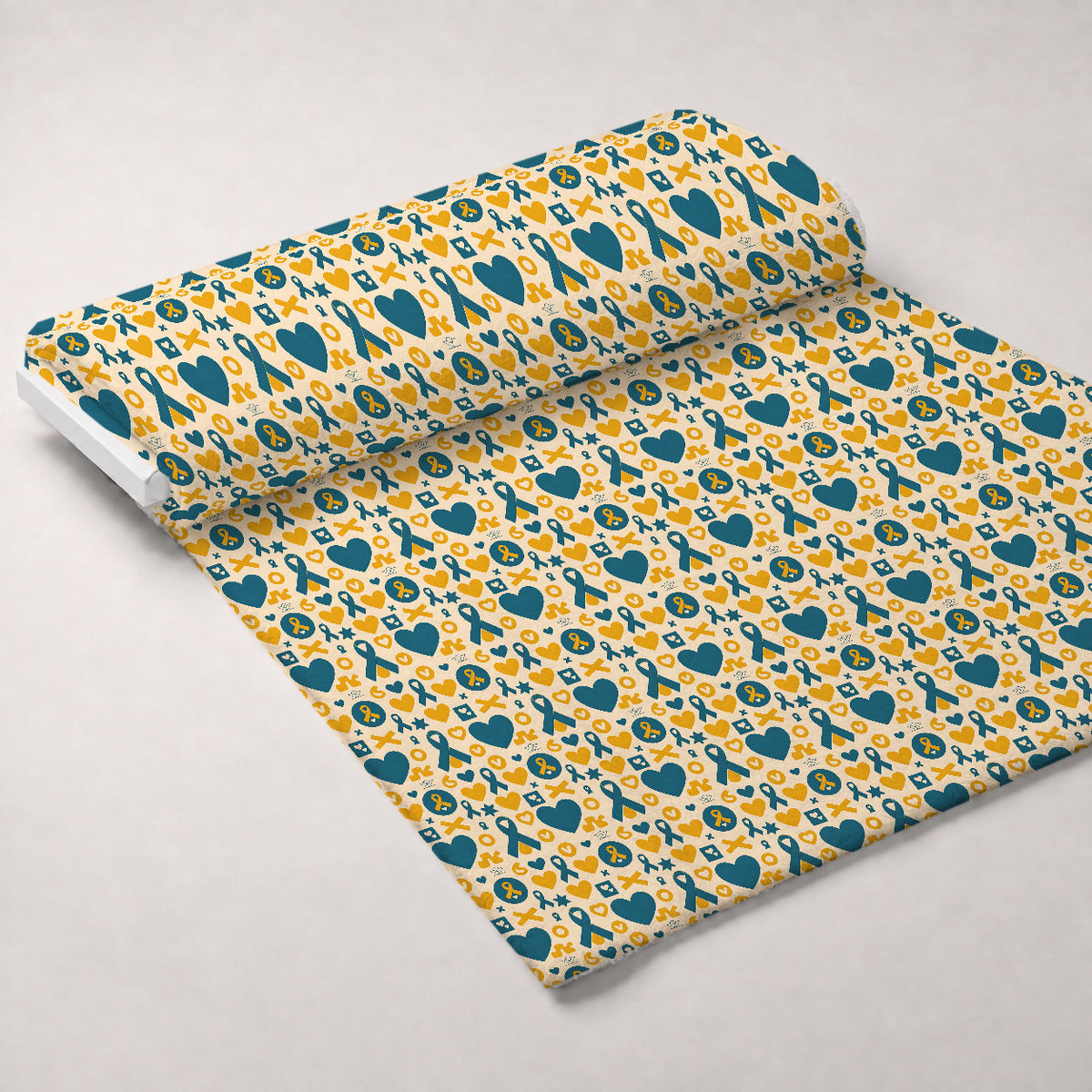 Ribbons of Hope Pattern 22 Minky Fabric — plush minky unrolled bolt preview (mv-minky-v1:bolt)