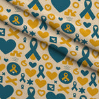 Ribbons of Hope Pattern 22 Minky Fabric — plush minky folded close-up preview (mv-minky-v1:lying)