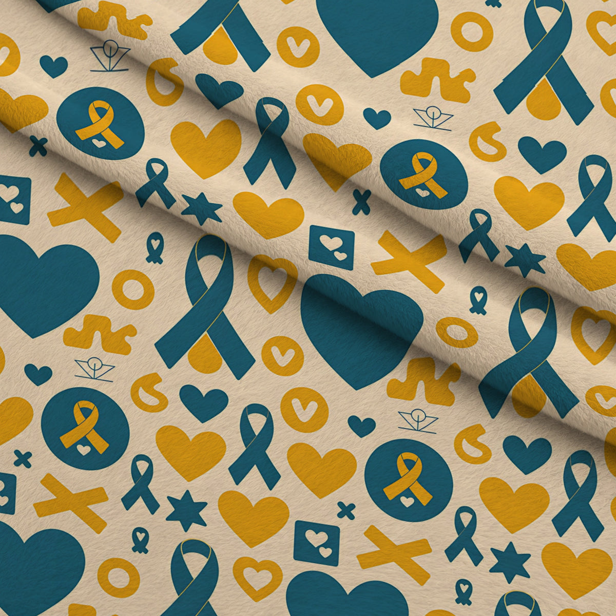 Ribbons of Hope Pattern 22 Minky Fabric — plush minky folded close-up preview (mv-minky-v1:lying)