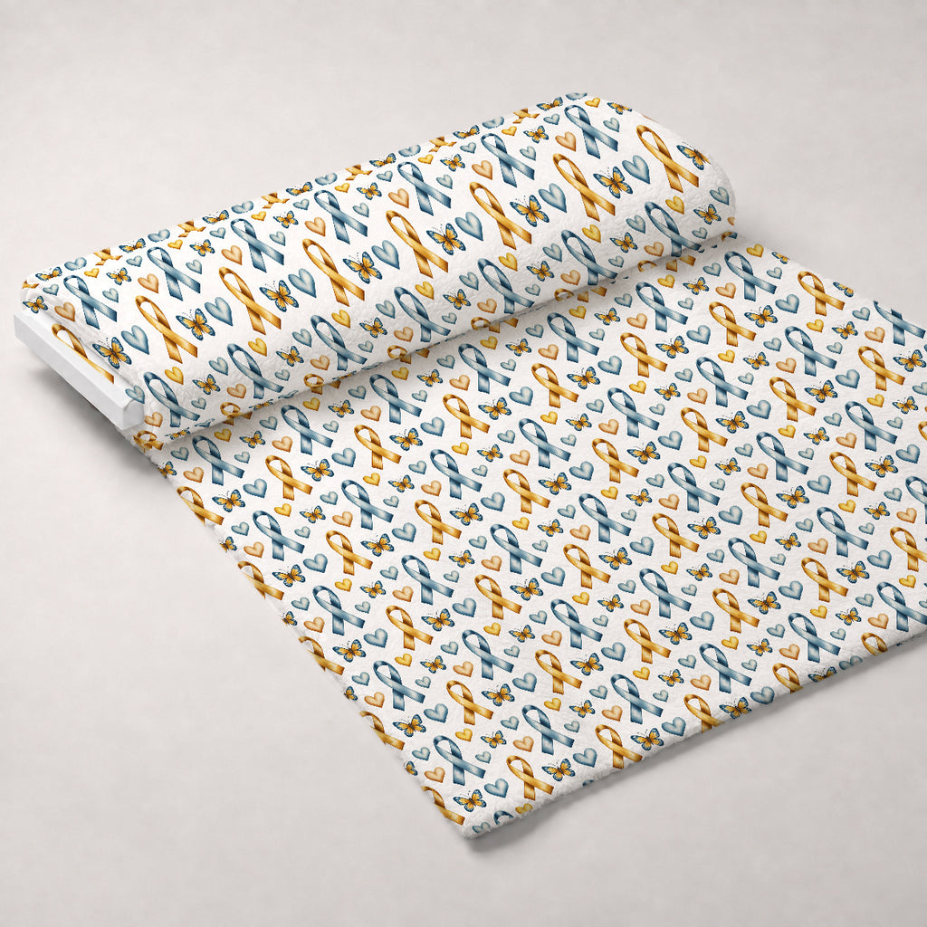 Ribbons of Hope Pattern 23 Minky Fabric — plush minky unrolled bolt preview (mv-minky-v1:bolt)