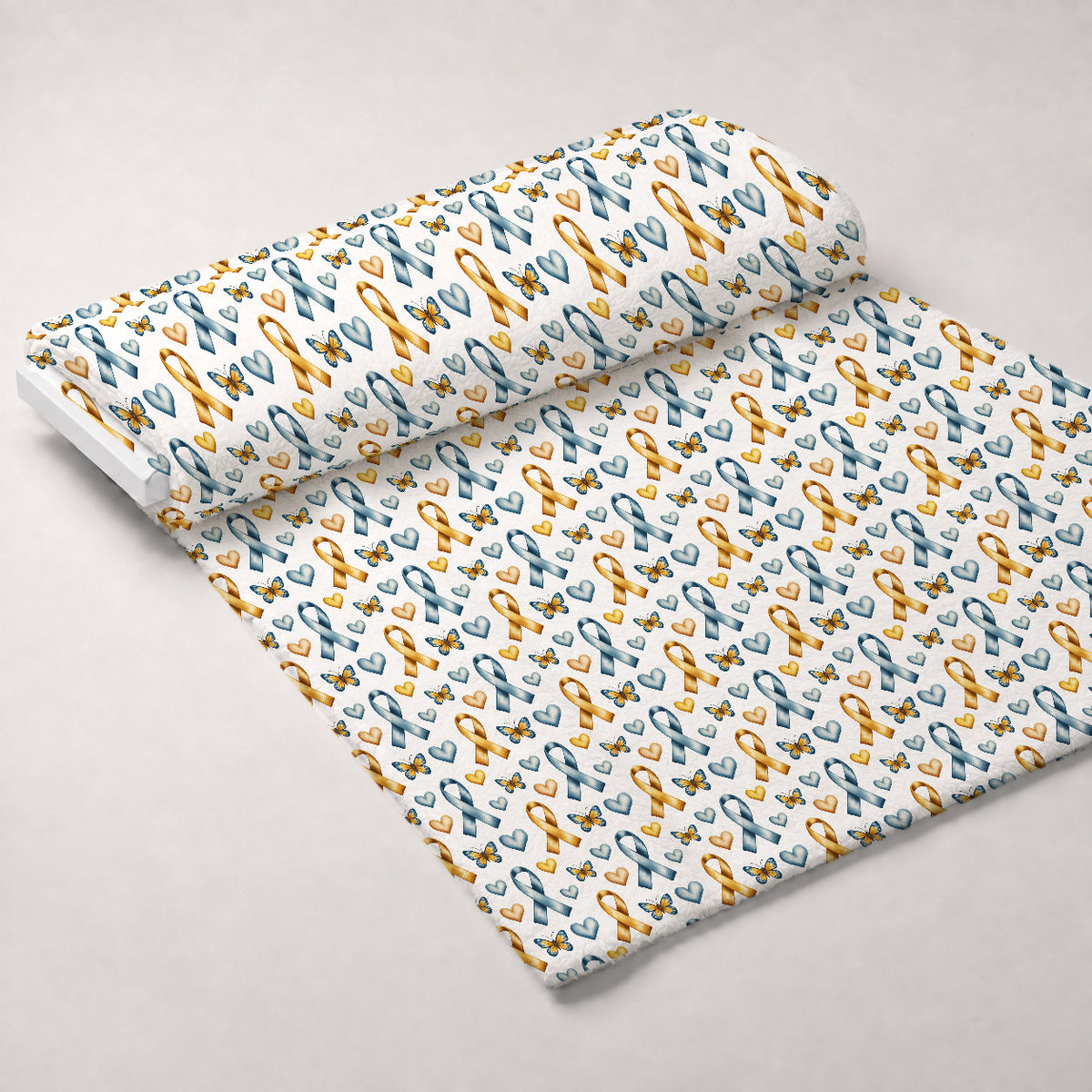 Ribbons of Hope Pattern 23 Minky Fabric — plush minky unrolled bolt preview (mv-minky-v1:bolt)