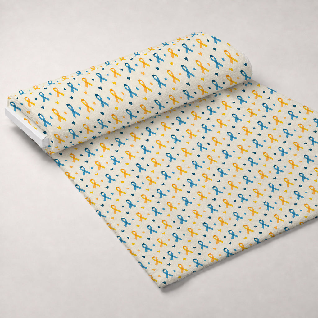 Ribbons of Hope Pattern 24 Minky Fabric — plush minky unrolled bolt preview (mv-minky-v1:bolt)