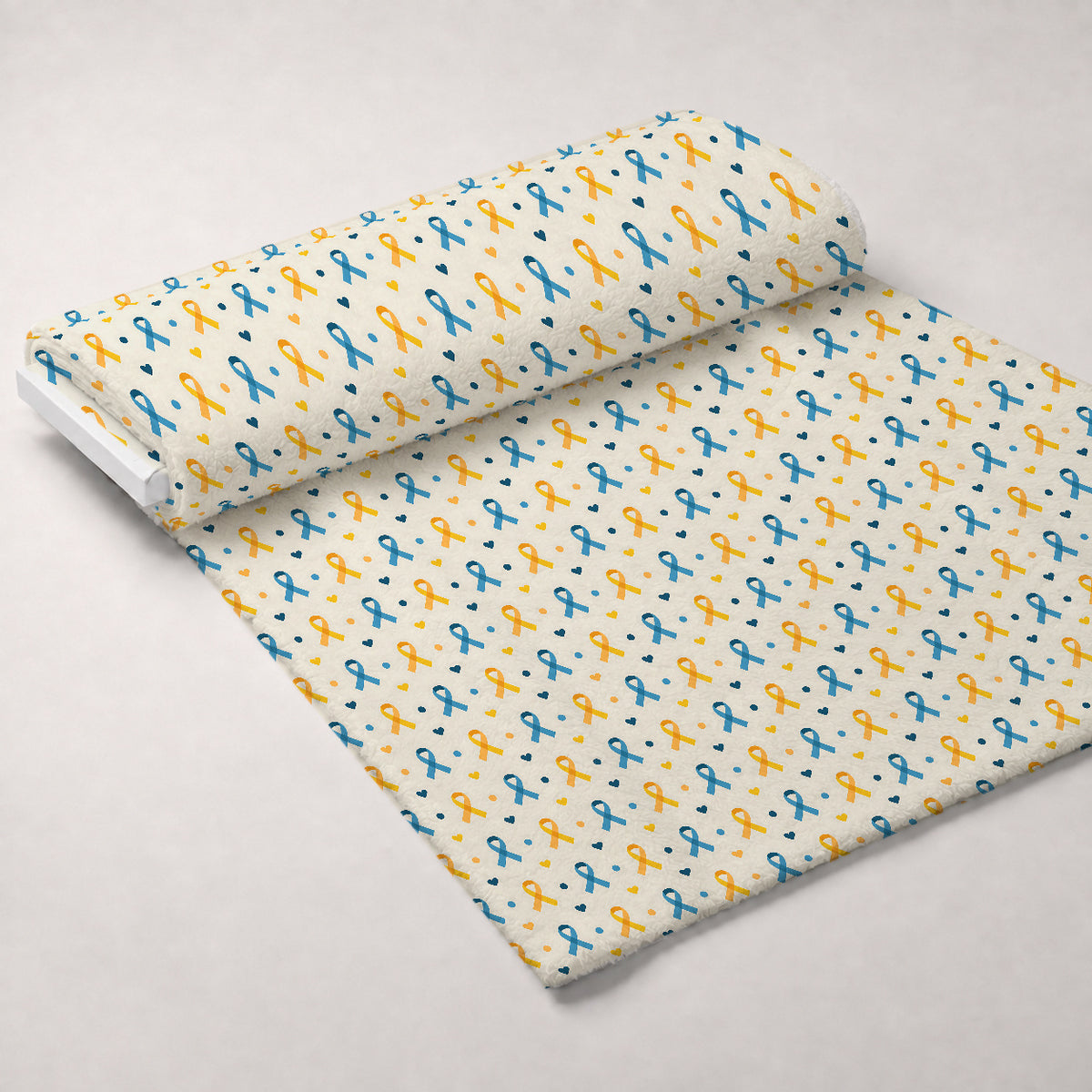 Ribbons of Hope Pattern 24 Minky Fabric — plush minky unrolled bolt preview (mv-minky-v1:bolt)