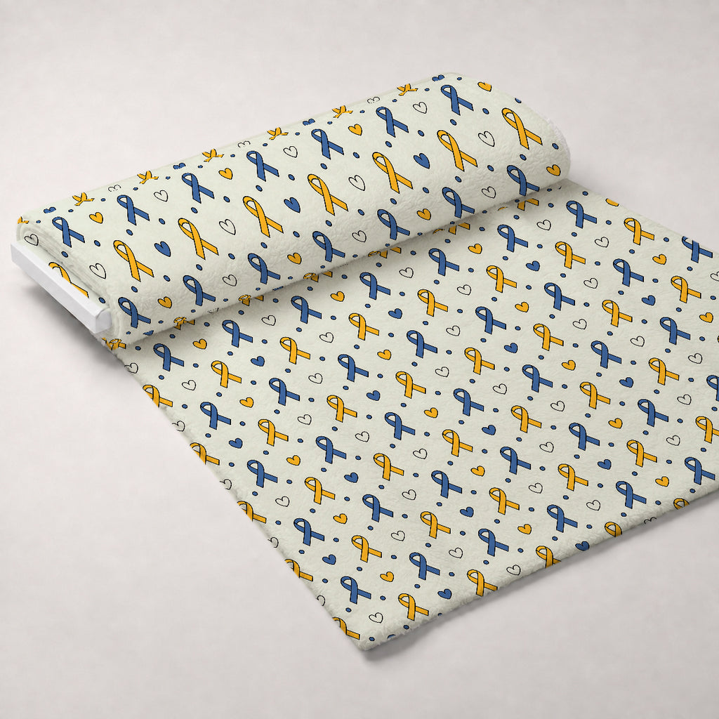 Ribbons of Hope Pattern 25 Minky Fabric — plush minky unrolled bolt preview (mv-minky-v1:bolt)